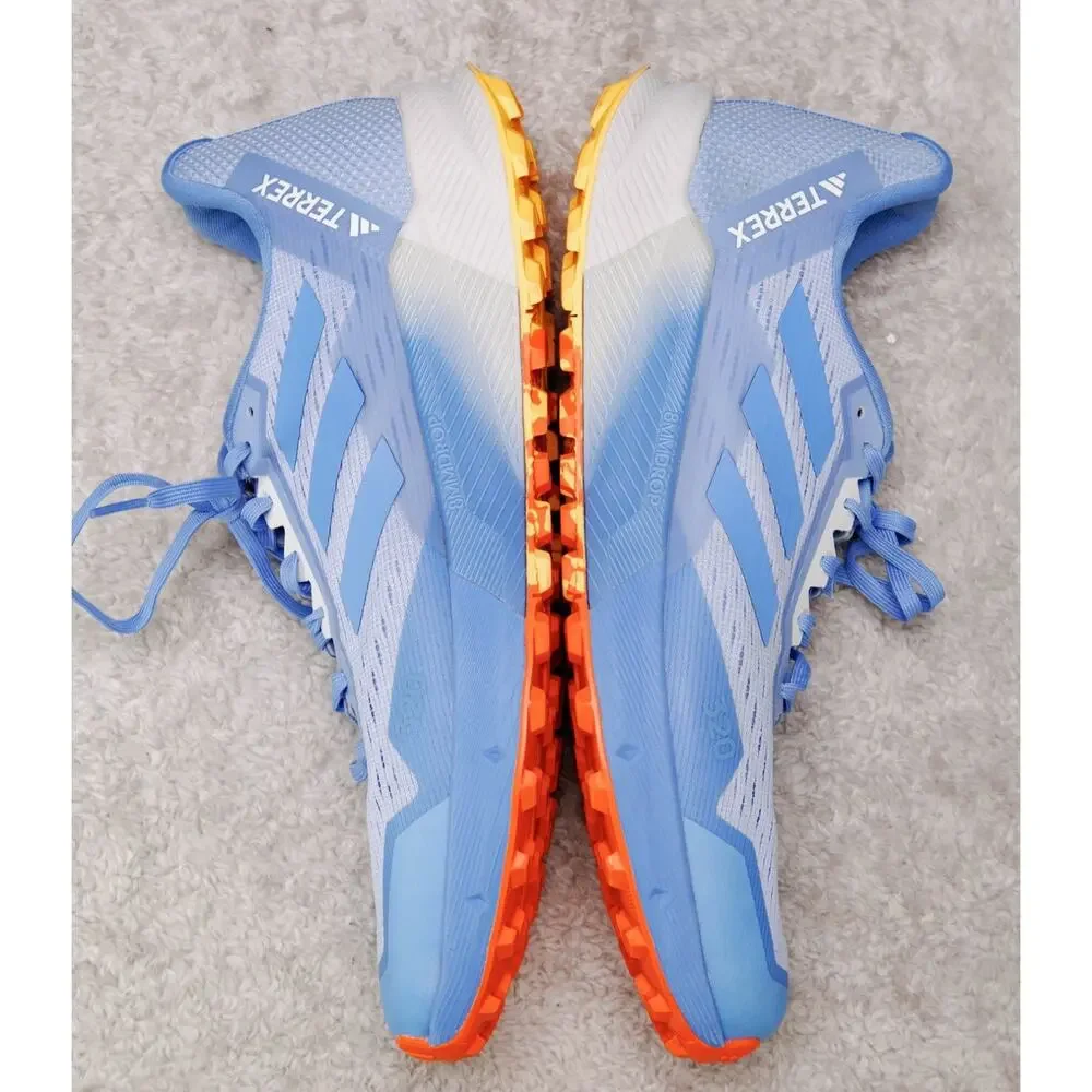 Adidas Terrex Agravic Flow 2 Low Blue Dawn Impact Orange Running Shoes Mens 11